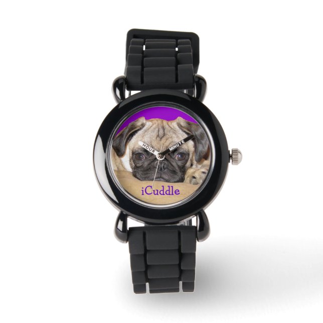 Adorable iCuddle Pug Puppy Watch (Front)