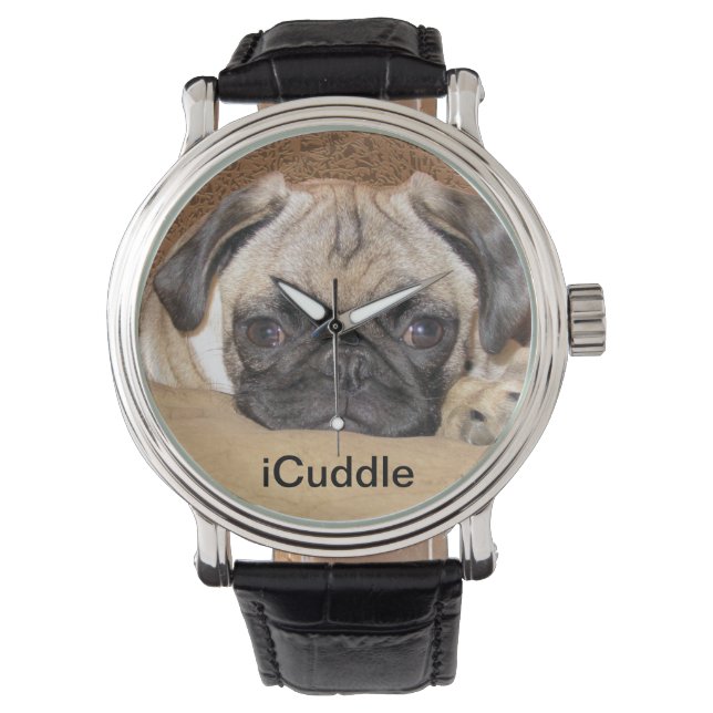 Adorable iCuddle Pug Puppy Watch (Front)