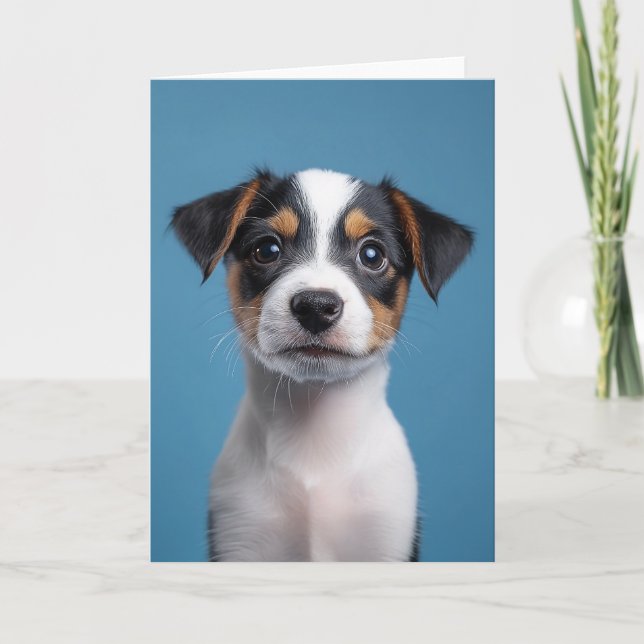 Adorable Jack Russell Terrier Puppy Portrait Invitation (Front)