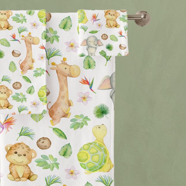 Adorable Jungle Animals Kids Bath Towel Set (Creator Uploaded)