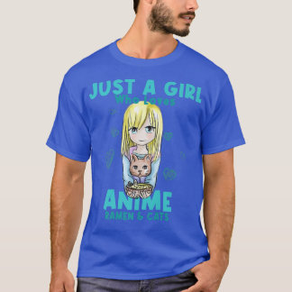 Adorable Just A Girl Tshirt Who Loves Anime Cats R