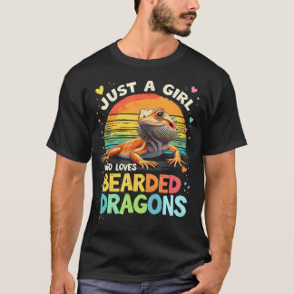 Adorable Just A Girl Who Loves Bearded Dragons T-Shirt