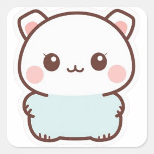 “Adorable Kawaii Animal Sticker – Chibi Cute Paste
