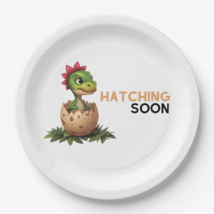 Adorable Kawaii Baby Dinosaur Hatching Paper Plate