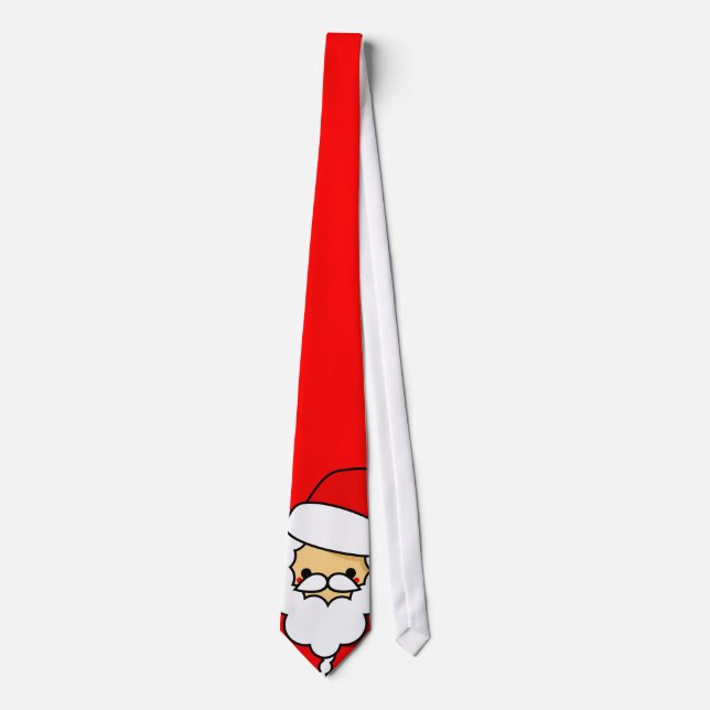 Adorable Kawaii Cartoon Santa Tie (Front)