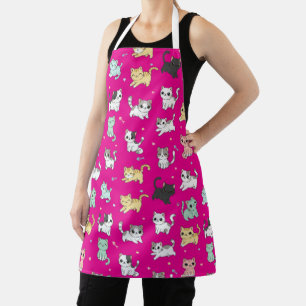 Adorable Kawaii Cats Pattern Apron
