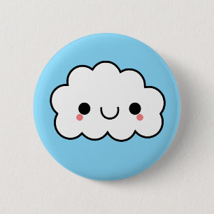 Adorable Kawaii Cloud Button