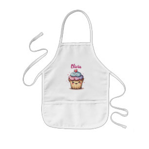 Adorable Kawaii Cupcake Kids Apron