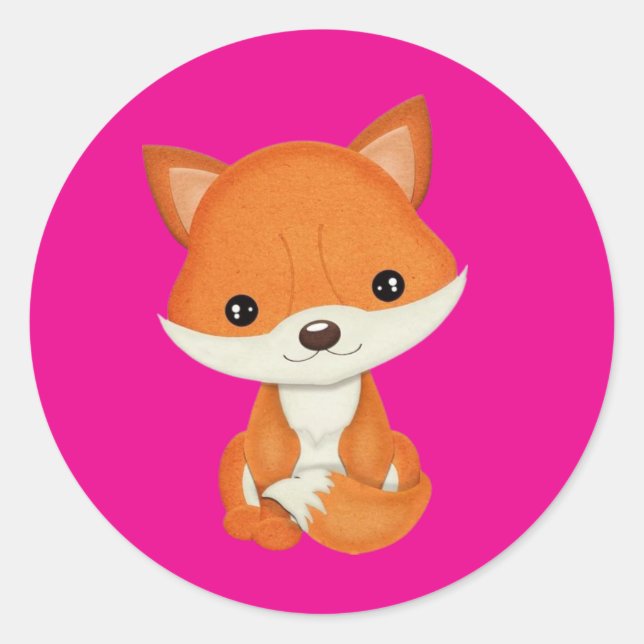  Adorable Kawaii Fox Sticker (Front)