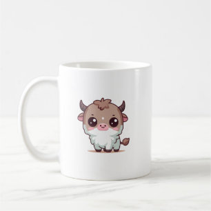 Adorable Kawaii Highland Cow - Cute Cartoon Buffal Coffee Mug