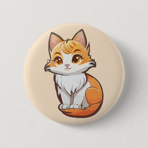 Adorable Kawaii Kitten 6 Cm Round Badge