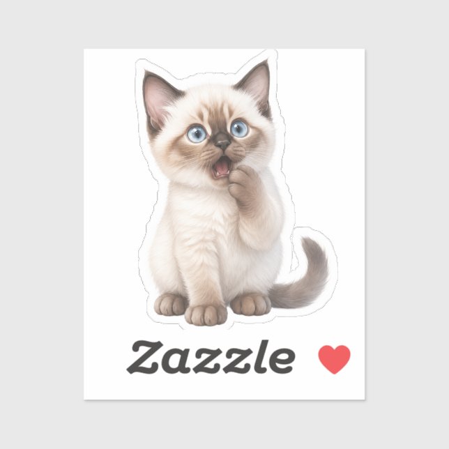Adorable Kawaii Kitten Sticker (Sheet)