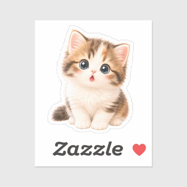 Adorable Kawaii Kitten Sticker (Sheet)