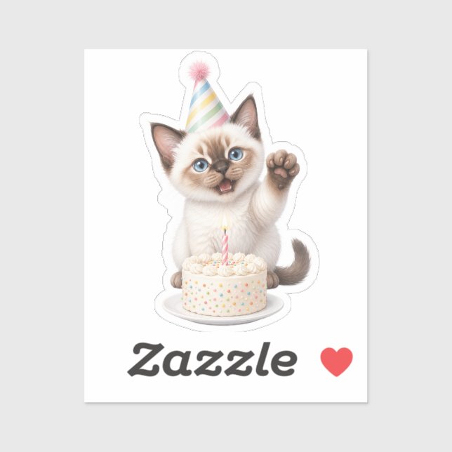 Adorable Kawaii Kitten Sticker (Sheet)