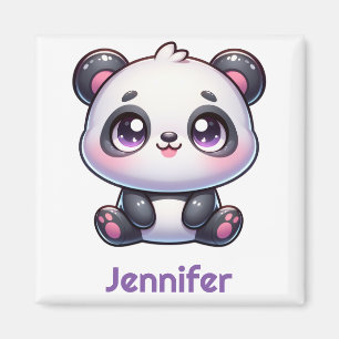 Adorable Kawaii Panda Personalised Design Magnet