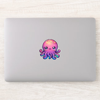 Adorable Kawaii Space Octopus with Cosmic Glow