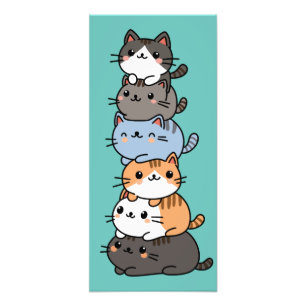 Adorable Kawaii Stack Of Kitty Cats Photo Print