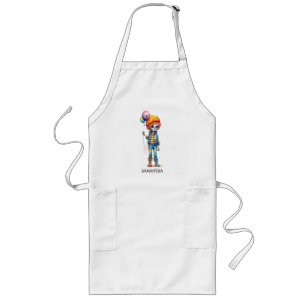 Adorable Kid Zombie - Cute Halloween (2) Long Apron
