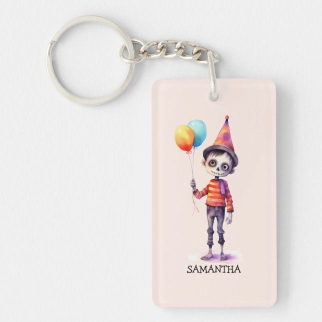 Adorable Kid Zombie - Cute Halloween (4) Key Ring (Front)
