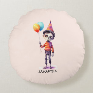 Adorable Kid Zombie - Cute Halloween (4) Round Cushion