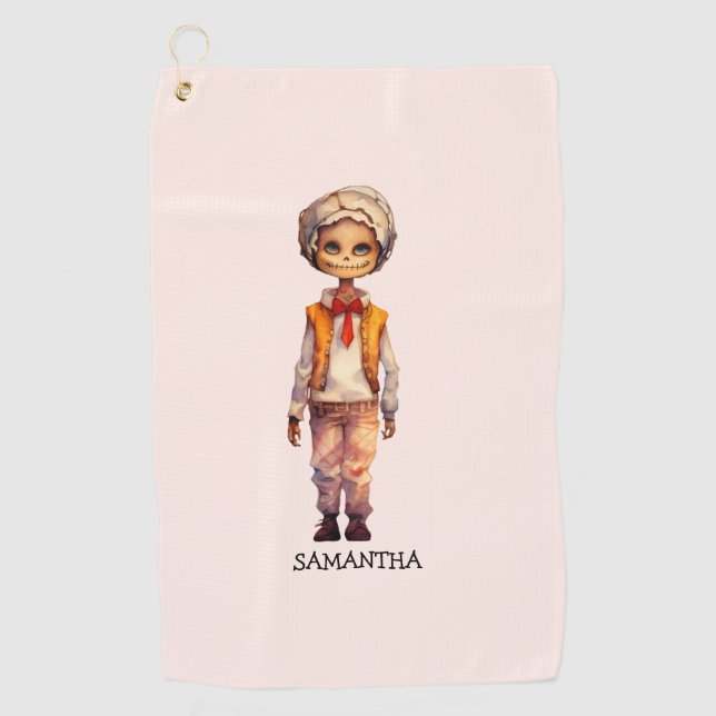 Adorable Kid Zombie - Cute Halloween Golf Towel (Front)