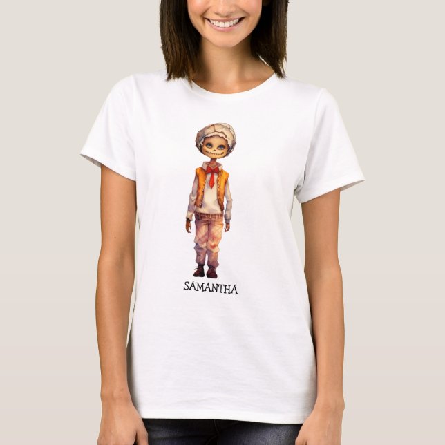 Adorable Kid Zombie - Cute Halloween T-Shirt (Front)