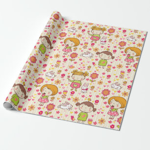 Adorable Kids Pattern Wrapping Paper