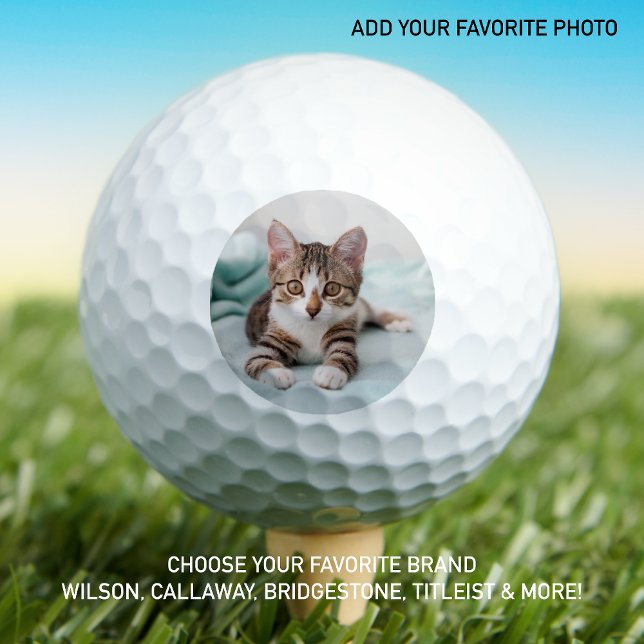 Adorable Kitten Cat Lover Custom Photo Golf Balls (Creator Uploaded)
