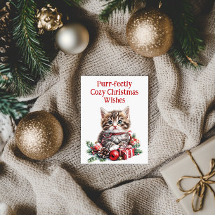 Adorable Kitten Holiday Card
