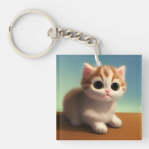 Adorable Kitten Key Ring