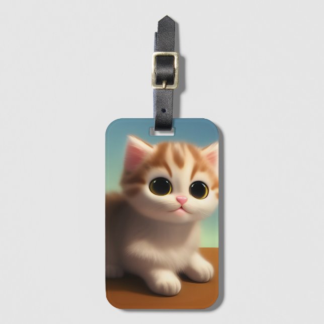 Adorable Kitten Luggage Tag (Front Vertical)
