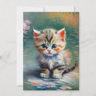 Adorable Kitten Painting Invitation