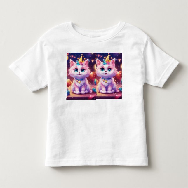 Adorable Kitten Party Toddler T-Shirt (Front)