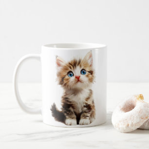 Adorable Kitten Watercolor Art Mug