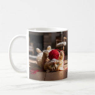 Adorable Kitten Yarn Coffee Mug