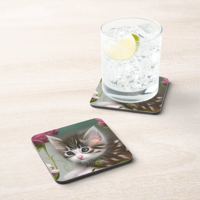 Adorable Kittens 4 Coaster (Right Side)