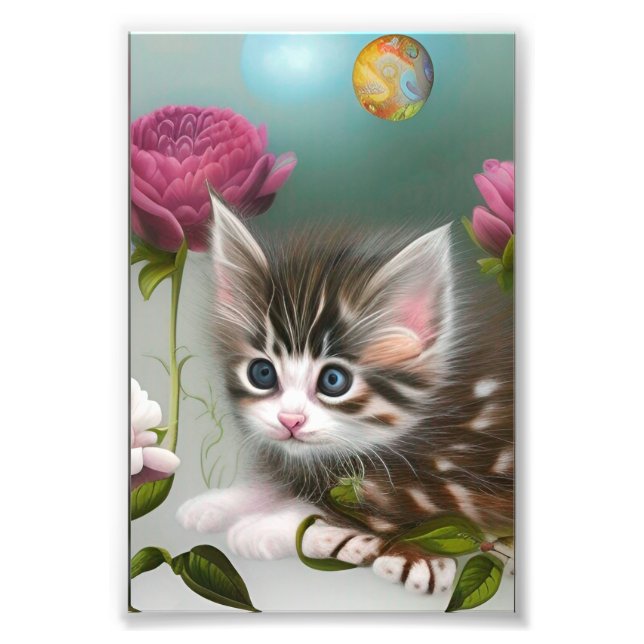 Adorable Kittens 4 Photo Print (Front)