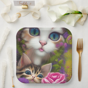 Adorable Kittens 8 Paper Plate