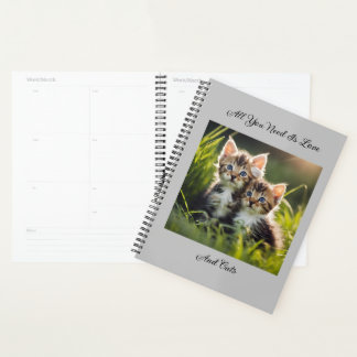 Adorable Kittens in Grass Planner