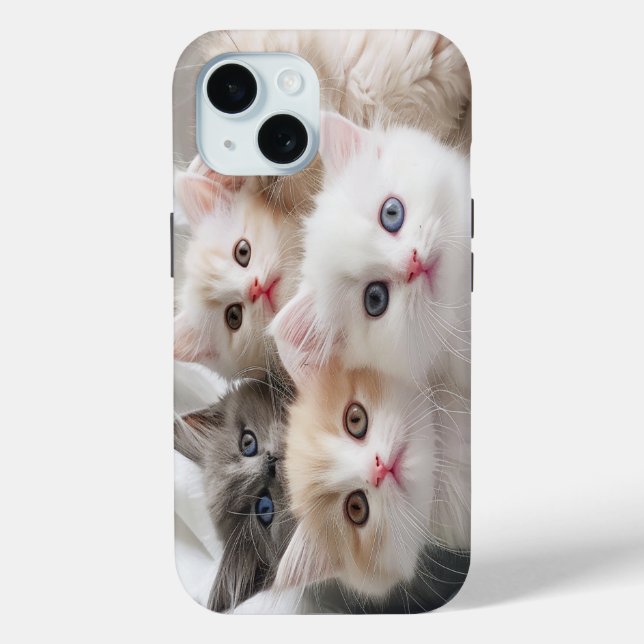 Adorable Kittens iPhone Case - Cute Cat Lover Gift (Back)