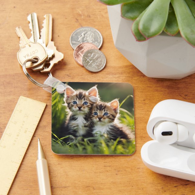 Adorable Kittens Key Ring (Desk)