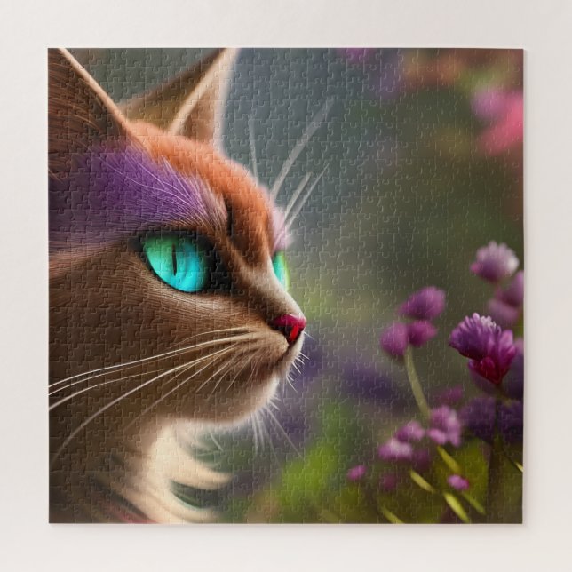 Adorable Kitty cat, Turquoise Eyes Jigsaw Puzzle (Vertical)