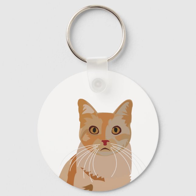Adorable Kitty Cute Cat  Key Ring (Front)