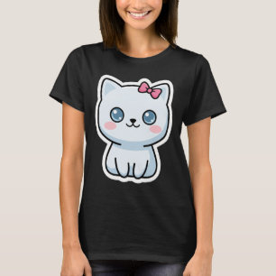 Adorable Kitty Squad Cute Cat with Pink Bow T-Shirt