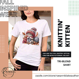 Adorable Knittin' Kittens Tri-Blend Shirt