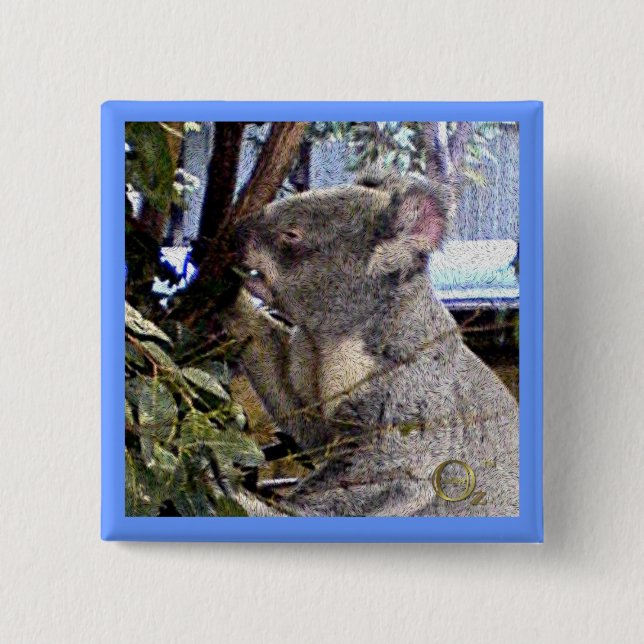 Adorable Koala 15 Cm Square Badge (Front)