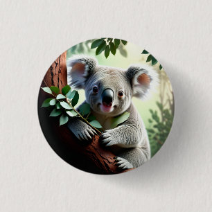 Adorable Koala Bear 3 Cm Round Badge