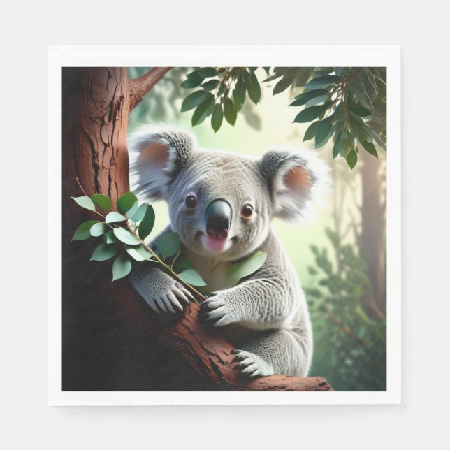Adorable Koala Bear Napkin (Front)