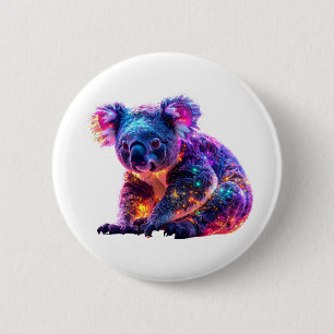 Adorable Koala Bear Wildlife Art Design 6 Cm Round Badge