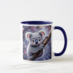 Adorable Koala perched on his branch. Mug
